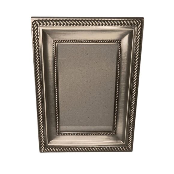 Silver Braided Metal Photo Frame 8" x 6" Photo Size 5.25" x 3.25" By Sixtrees - Picture 1 of 13